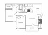 2 Bed 2 Bath Floor Plan A 2 Bed 2 Bath Floor Plan A at The Glen, Lewisville, 75067